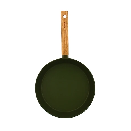 Poêle Ector Induction Aluminium Revêtu Manche En Bois 24 Cm Vert – Image 5