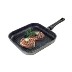 Grill Carré Revêtement Dur Comme La Pierre 28 Cm