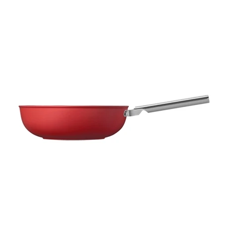 Smeg Wok Aluminium AntiadhĂ©sif 30 Cm Rouge Mat â Image 2