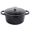 Cocotte Légère Ronde En Fonte D'aluminium 24 Cm 4,5 L Coloris Noir