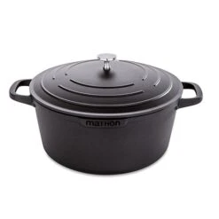 Cocotte LégÚre Ronde En Fonte D'aluminium 28 Cm 6,7 L Coloris Noir