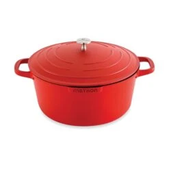 Cocotte LĂ©gĂšre Ronde En Fonte Dâaluminium 28 Cm 6,7 L Rouge