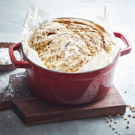 Cocotte En Fonte Ronde 24 Cm 3,7 L Rouge â Image 2