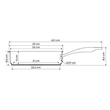 Sauteuse AntiadhĂ©rente Inox Excell'Inox 24 Cm â Image 5